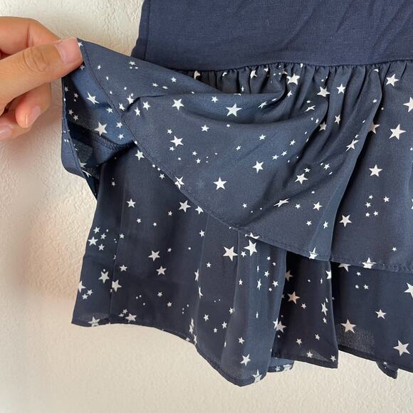 Kate Spade Peplum Top Womens Small Blue Broome Street Star Print Short Sleeve * - Picture 9 of 9